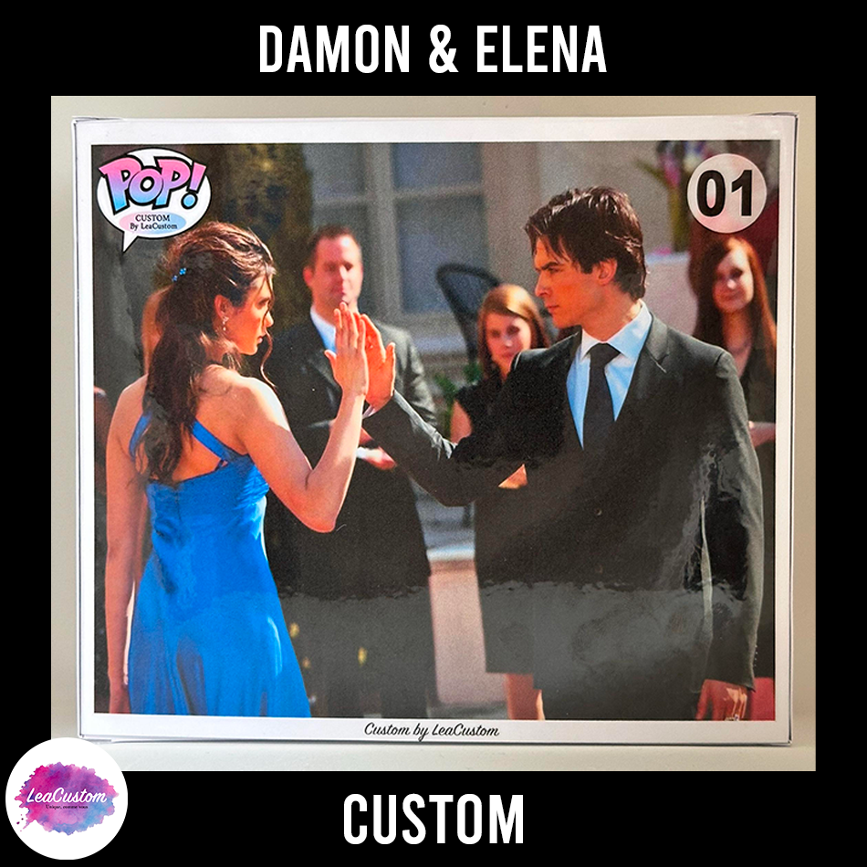 Damon & Elena - Pack Figurines - Création Unique