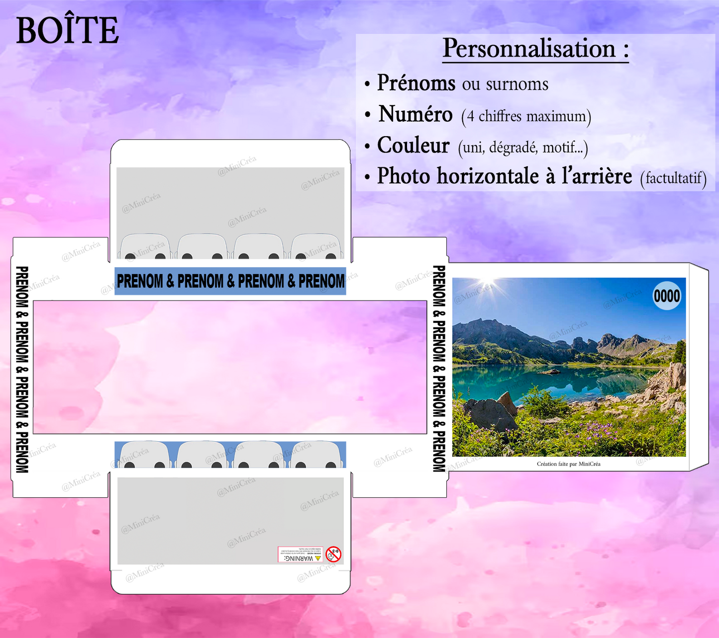 Confezione da 4: Figurine personalizzate