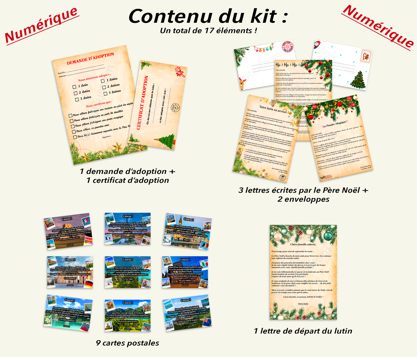 Kit d’adoption des Lutins du Père Noël – PDF à imprimer