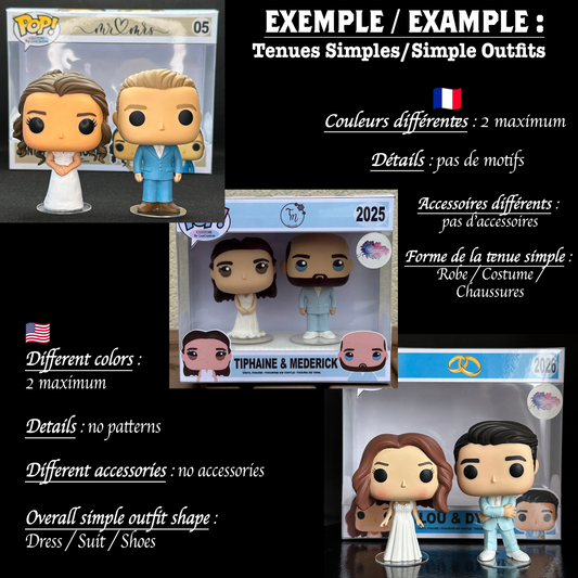 💍 Pack Duo Mariage – Figurines Personnalisées