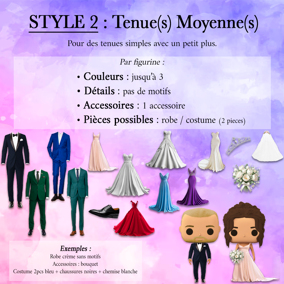 💍 Pack Duo Mariage – Figurines Personnalisées