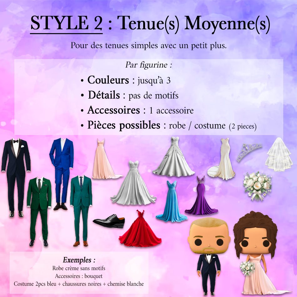 💍 Pack Duo Mariage – Figurines Personnalisées