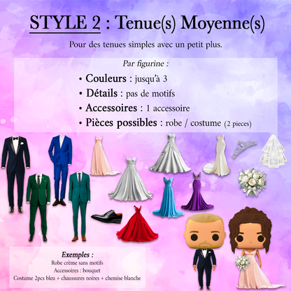 💍 Pack Duo Mariage – Figurines Personnalisées