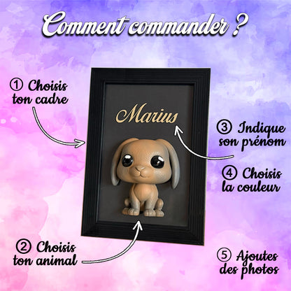 Cadre 3D personnalisé de votre animal 🐾