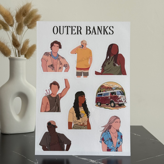 🌴 Planche de Stickers Outer Banks - Collection Pogue Life ✨