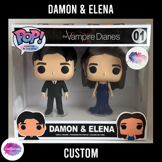 Damon & Elena - Pack Figurines - Création Unique