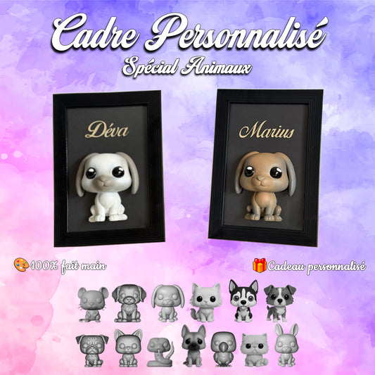 Cadre 3D personnalisé de votre animal 🐾